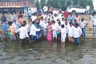 fish release into river for fisherman