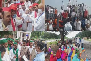 protest against farm bills in uttar pradesh