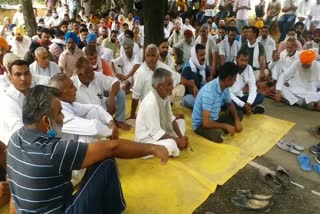 Farmers protest against the Agricultural Bill in Barwala Panchkula