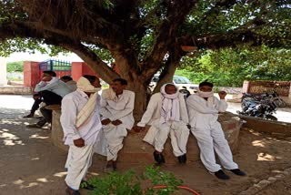 Villagers gathered after receiving the dead body