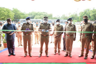 CP mahesh bhagawath opened the parking shed for police vehicles