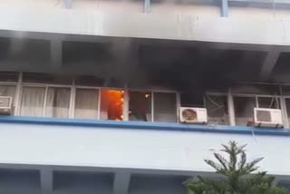 Fire in bidhannagar municipality corporation