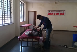 Health Officers are checking Blood Donor