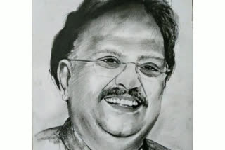 Artist condolences to death of sp balasubrahmanyam through Portrait