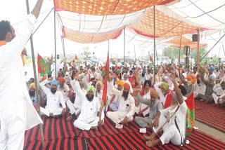 Bhartiya Kisan Union Krantikari Punjab Chakka Jam near Lehra Bypass