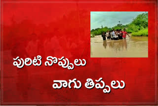 flooded pond in vikarabad district