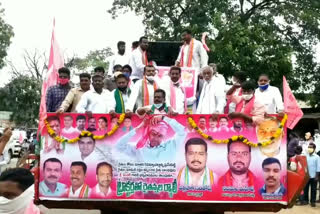 tractor rally in dandepally mandal manchiryala district