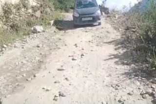 bad road condition in Yangpa of Kinnaur