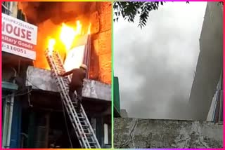 East delhi jagatpuri tile market fire Extinguished