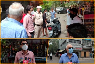 SDM Vinod Yadav visited Defense Colony Market of South East Delhi