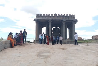 The number of tourists coming to Hampi is on the rise