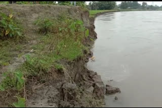 MASSIVE EROSION AT ASSAM BANGLADESH BORDER OF KOKRAJHAR