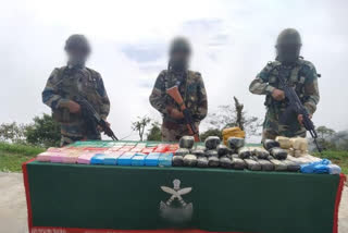 Troops of Assam Rifles deployed in Chandel between Parlon & Khuntak villages launched an operation in the area of Moltuk.  Large stock of drugs seized in Manipur  പാർലോൺ  ഇംഫാൽ