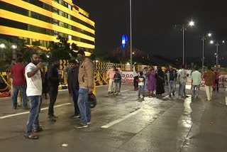 Visitors flocked heavily to see the cable bridge in hyderabad