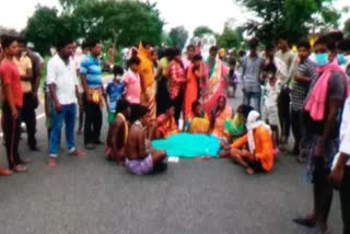 road accident, blockaded the national highway in protest of the young man's death