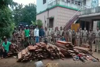 Buguda Forest Department raid the houses of timber traders