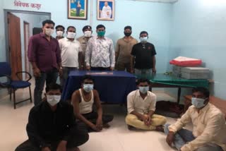 4 gamblers arrested in Takhatpur of bilaspur