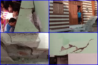 Cracks in house due to lack of water drainage in Gauri Shankar Enclave kirari