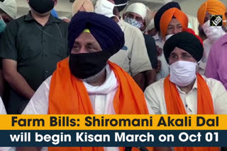 shiromani akali dal will begin kisan march on Oct 01