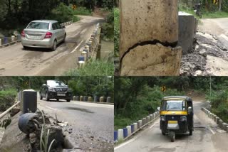 crack formed in the Nedumkandam Koottar bridge  നെടുംകണ്ടം  കൂട്ടാര്‍ പാലത്തില്‍ വിള്ളല്‍ രൂപപെട്ടു  idukki nedukandam road  എം.എം.മണി