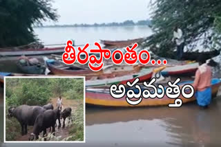 heavy flood water in krishna river