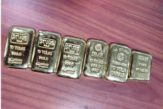 6 gold biscuits seized At Mangalore Airport