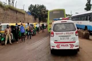 Police escort for every bus in Belgaum