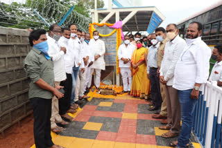 new bus bay inauguration in sangareddy district