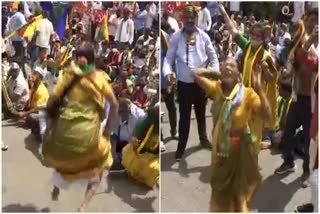 protest in front of Town Hall in Bengaluru