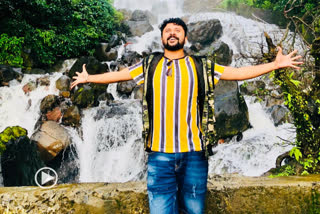 Shishr shastry in Amboli falls