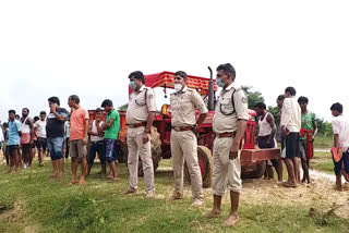 illegal sand lifting in deoghar