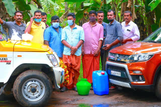 Palakkad seized 34 liters of spirit  kerala excise  എക്‌സൈസ്  സ്‌പിരിറ്റ് കടത്ത്  പാലക്കാട്  ആലത്തൂർ  ചേരാമംഗലം  alathur  cheramangalam