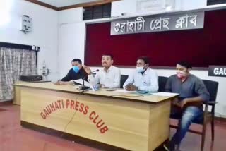 Pressmeet of Durniti birudhi yuba sakti asom guwahati assam etv bharat news