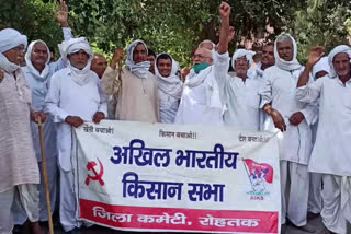 farmers protest for special girdawari of waste cotton and millet