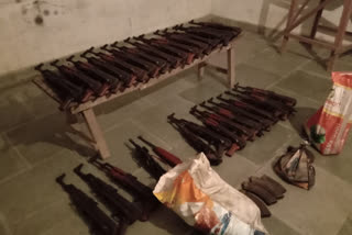 BSF 90 Bn recovered 31 AK rifles and 4500 rounds of ammunition found in Mizoram