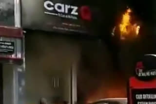 Fierce fire in car accessories shop in ghaziabad