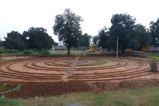 Saptagrah Vatika being built in Chandi Mata temple of Bilhari