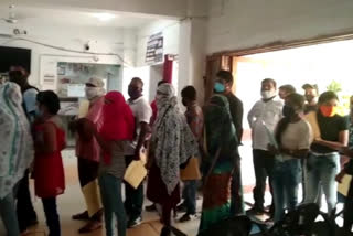 Students reaching post office to post answer book