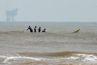 Fishermen hunting for survival in the sea ..