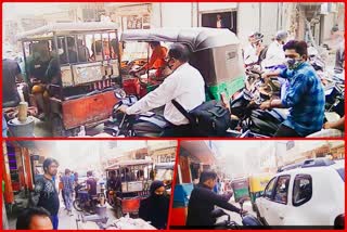 people face daily traffic jam issue at ratiya marg of sangam vihar