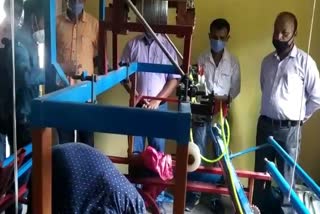 two automatic weaving machines have established at Khumtai