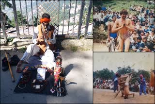 Wrestler Dharampal playing flute on Mall Road