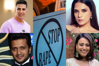 Bollywood Actors Response on UP Rape  ഹത്രാസ് കൂട്ടബലാത്സംഗം  ഹത്രാസ് കൂട്ടബലാത്സംഗം വാര്‍ത്തകള്‍  ഉത്തര്‍പ്രദേശ് പീഡനം  UP Rape latest news  UP Rape news  UP Rape actors tweet