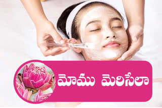 use lotus flower powder mask for glowing skin