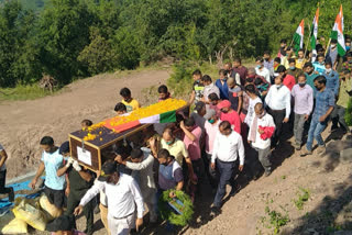 Martyr Suresh Thakur was cremated at Kando Katyad village in Sirmaur