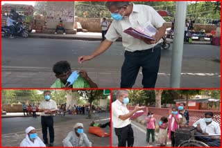 CMO of Delhi Cantt Hospital distributes masks to needy people