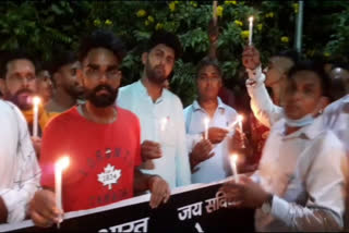 People protested against Hathras gang rape in Radaur