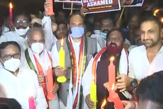 Congress leaders protest at Tank Bund.. leaders Arrest