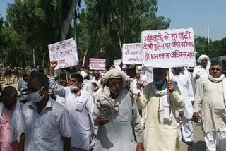 CPIM protest in bhiwani for hathras gang rape