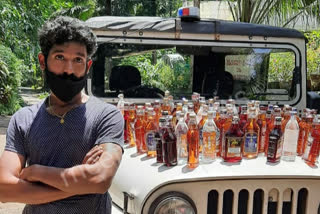 Youth arrested with 50 bottles of Indian-made foreign liquor  50 കുപ്പി ഇന്ത്യന്‍ നിര്‍മ്മിത വിദേശമദ്യവുമായ് യുവാവ് അറസ്റ്റില്‍  കോട്ടയം  മണിയന്‍കുന്ന്  ഈരാറ്റുപേട്ട എക്‌സൈസ്